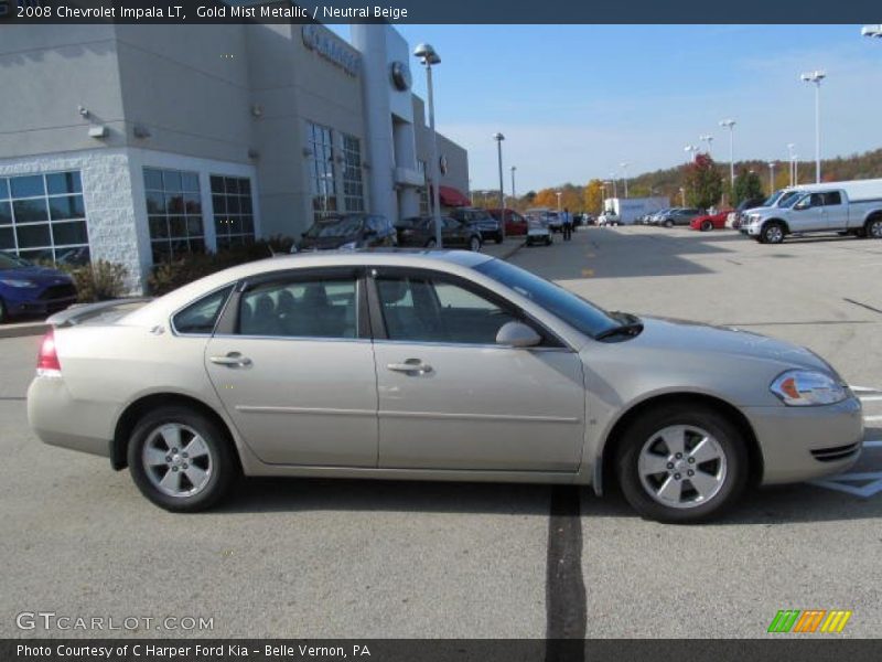 Gold Mist Metallic / Neutral Beige 2008 Chevrolet Impala LT