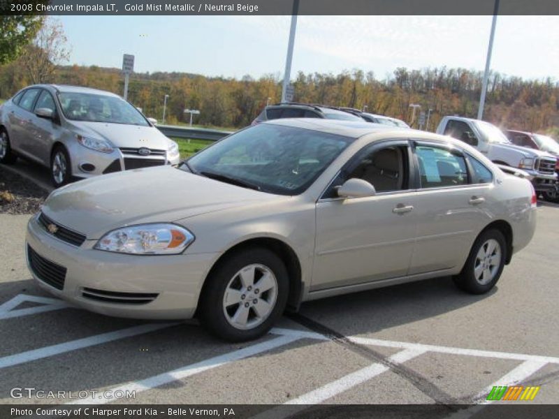 Gold Mist Metallic / Neutral Beige 2008 Chevrolet Impala LT
