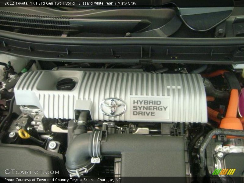 Blizzard White Pearl / Misty Gray 2012 Toyota Prius 3rd Gen Two Hybrid