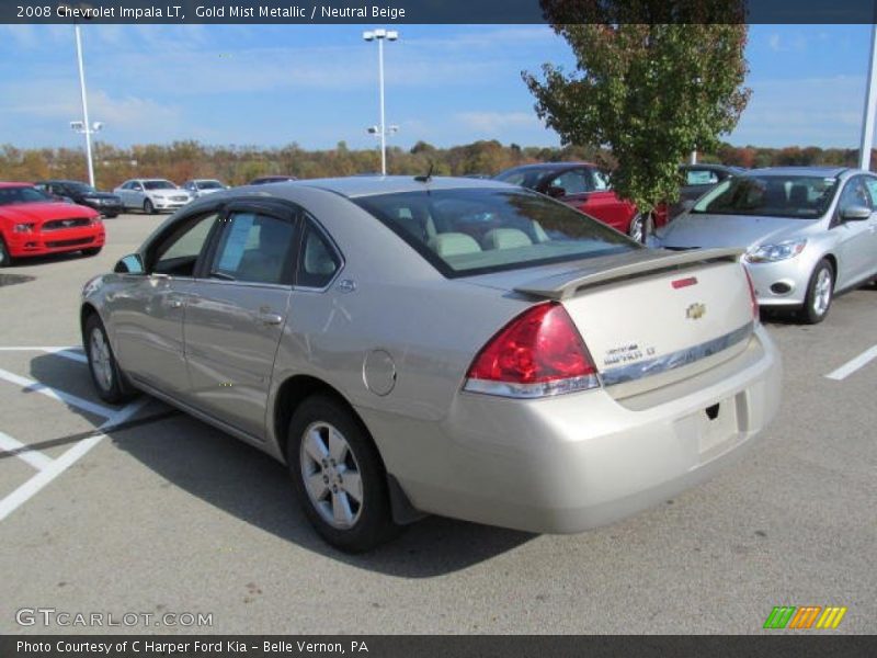 Gold Mist Metallic / Neutral Beige 2008 Chevrolet Impala LT