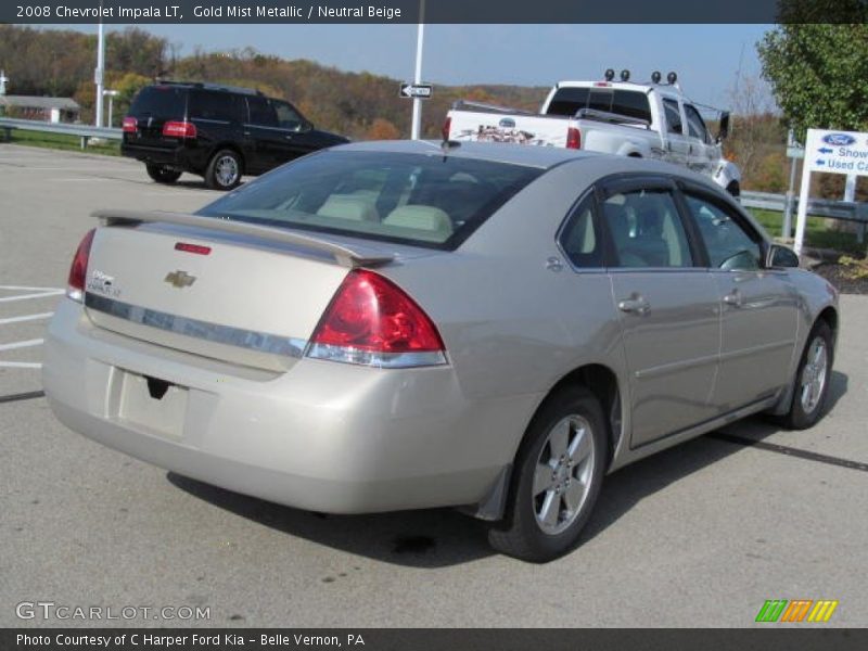 Gold Mist Metallic / Neutral Beige 2008 Chevrolet Impala LT