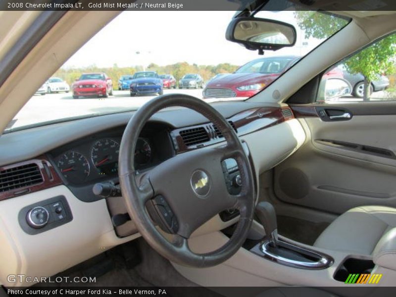 Gold Mist Metallic / Neutral Beige 2008 Chevrolet Impala LT