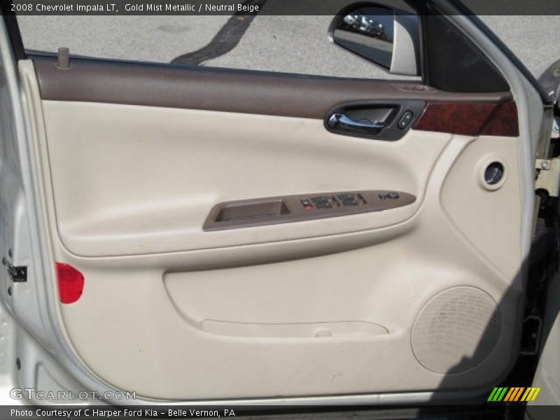 Gold Mist Metallic / Neutral Beige 2008 Chevrolet Impala LT