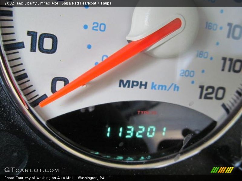 Salsa Red Pearlcoat / Taupe 2002 Jeep Liberty Limited 4x4