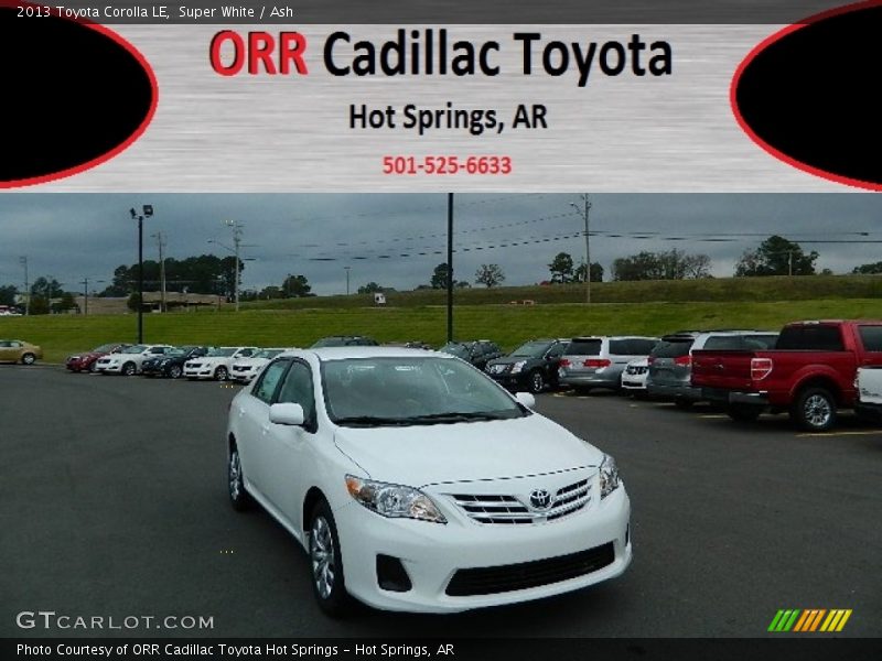 Super White / Ash 2013 Toyota Corolla LE