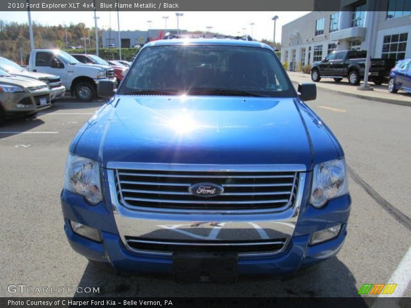 Blue Flame Metallic / Black 2010 Ford Explorer XLT 4x4