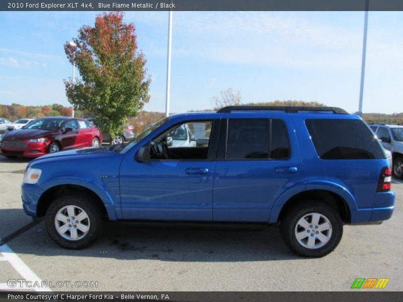 Blue Flame Metallic / Black 2010 Ford Explorer XLT 4x4