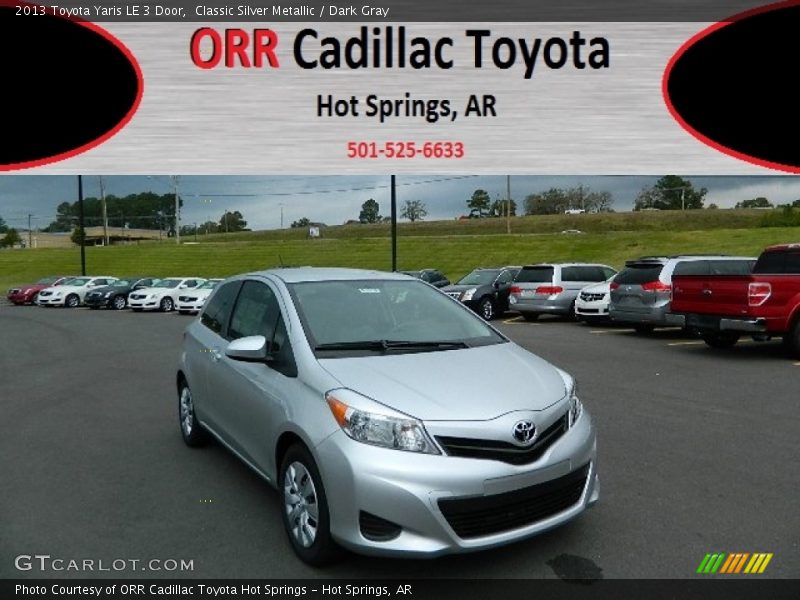 Classic Silver Metallic / Dark Gray 2013 Toyota Yaris LE 3 Door