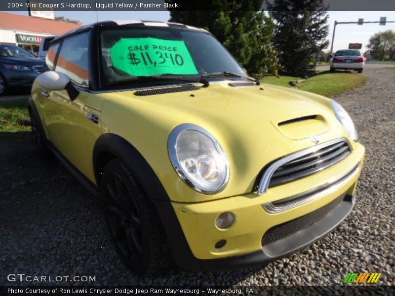Liquid Yellow / Panther Black 2004 Mini Cooper S Hardtop