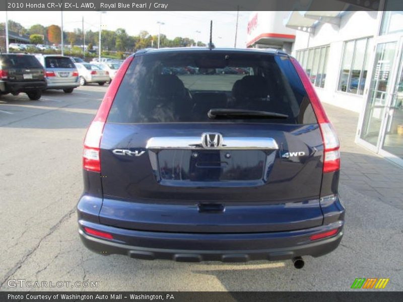 Royal Blue Pearl / Gray 2010 Honda CR-V EX-L AWD