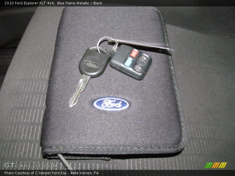 Blue Flame Metallic / Black 2010 Ford Explorer XLT 4x4