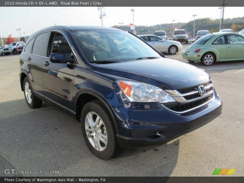 Royal Blue Pearl / Gray 2010 Honda CR-V EX-L AWD