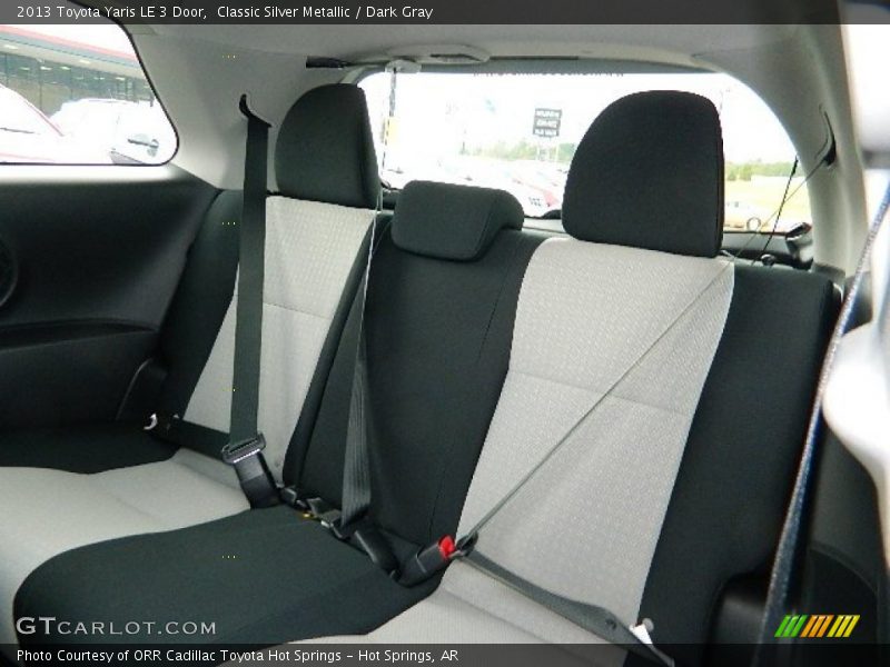 Rear Seat of 2013 Yaris LE 3 Door