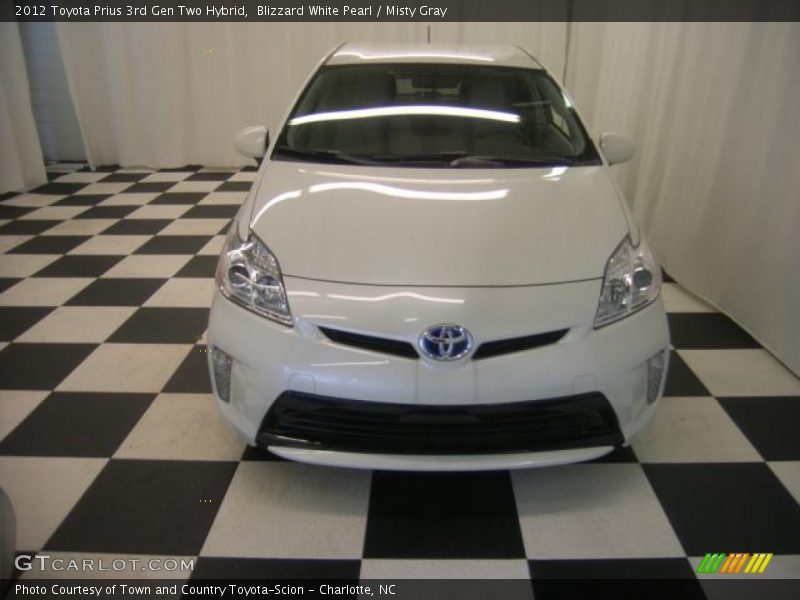 Blizzard White Pearl / Misty Gray 2012 Toyota Prius 3rd Gen Two Hybrid