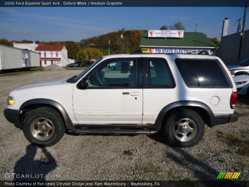 Oxford White / Medium Graphite 2000 Ford Explorer Sport 4x4