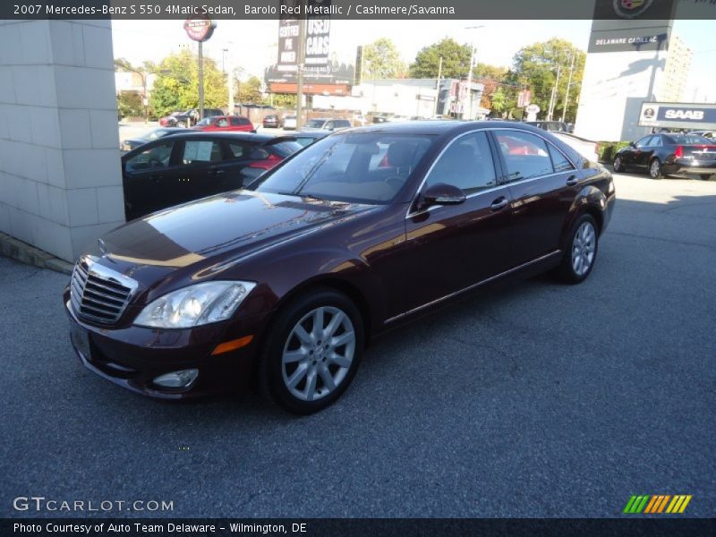 Barolo Red Metallic / Cashmere/Savanna 2007 Mercedes-Benz S 550 4Matic Sedan