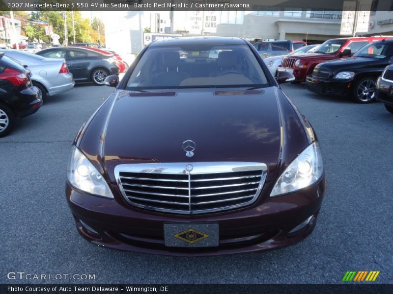 Barolo Red Metallic / Cashmere/Savanna 2007 Mercedes-Benz S 550 4Matic Sedan