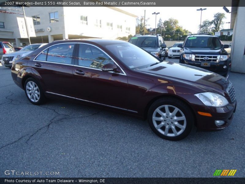 Barolo Red Metallic / Cashmere/Savanna 2007 Mercedes-Benz S 550 4Matic Sedan