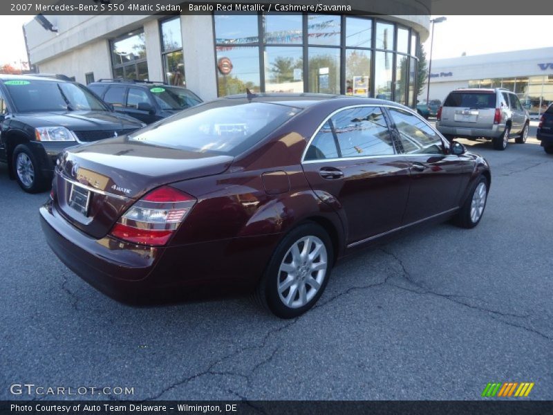 Barolo Red Metallic / Cashmere/Savanna 2007 Mercedes-Benz S 550 4Matic Sedan