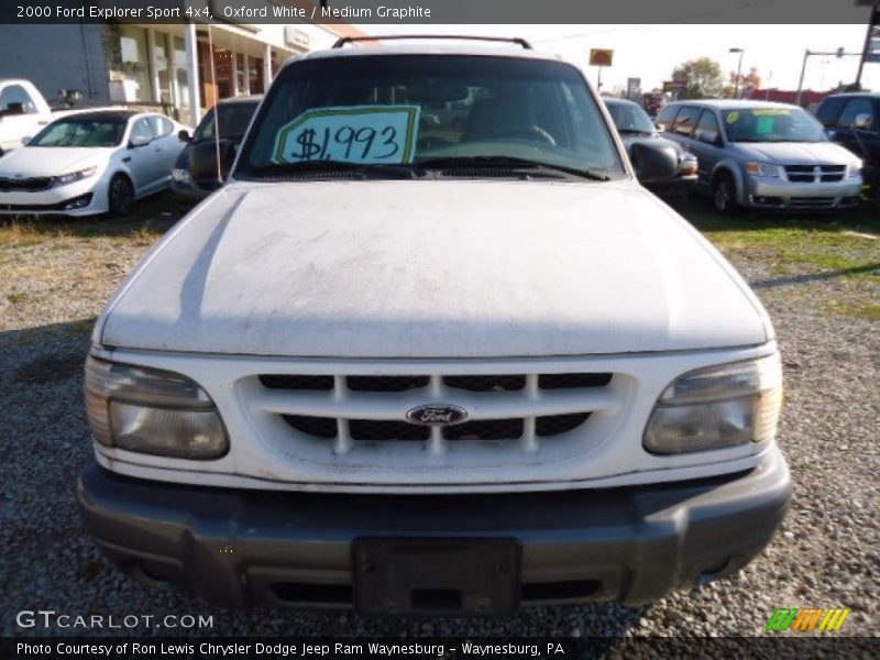 Oxford White / Medium Graphite 2000 Ford Explorer Sport 4x4