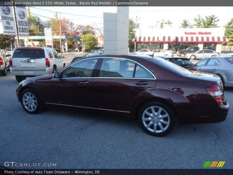 Barolo Red Metallic / Cashmere/Savanna 2007 Mercedes-Benz S 550 4Matic Sedan