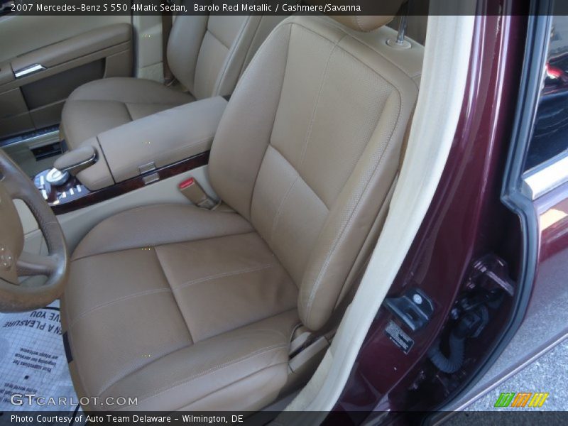 Barolo Red Metallic / Cashmere/Savanna 2007 Mercedes-Benz S 550 4Matic Sedan