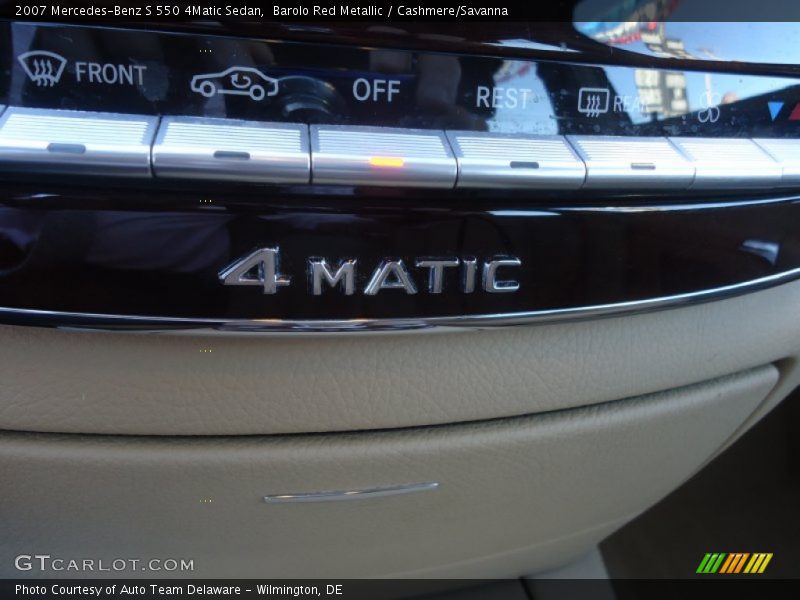 Barolo Red Metallic / Cashmere/Savanna 2007 Mercedes-Benz S 550 4Matic Sedan