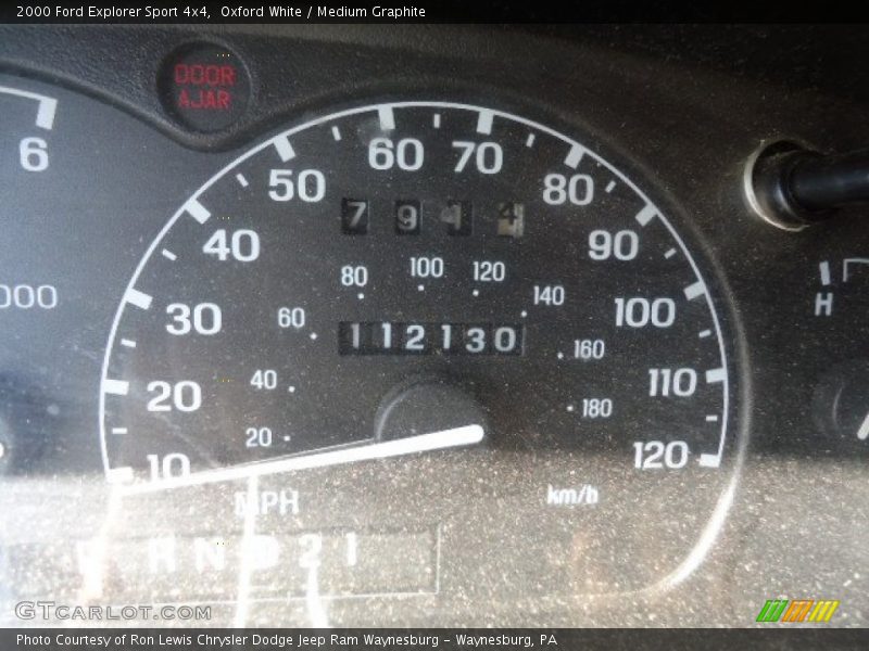 Oxford White / Medium Graphite 2000 Ford Explorer Sport 4x4