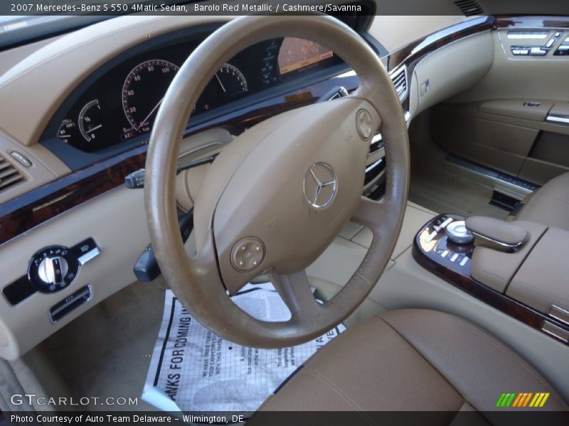 Barolo Red Metallic / Cashmere/Savanna 2007 Mercedes-Benz S 550 4Matic Sedan