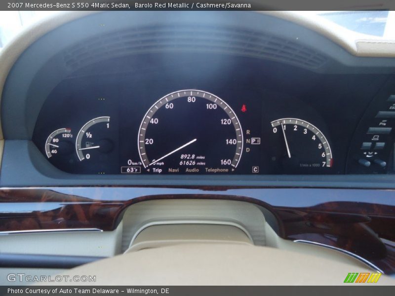 Barolo Red Metallic / Cashmere/Savanna 2007 Mercedes-Benz S 550 4Matic Sedan
