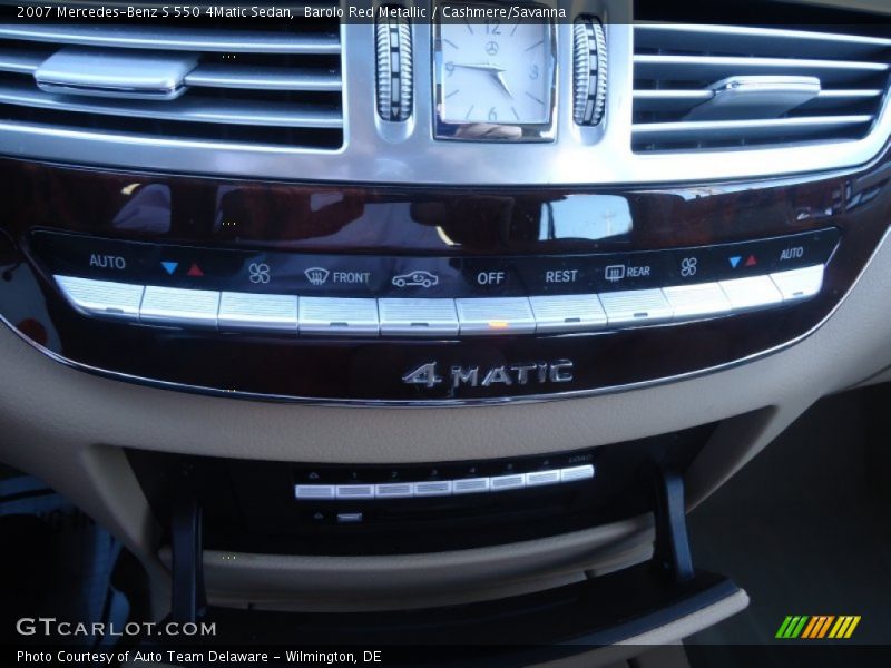 Barolo Red Metallic / Cashmere/Savanna 2007 Mercedes-Benz S 550 4Matic Sedan