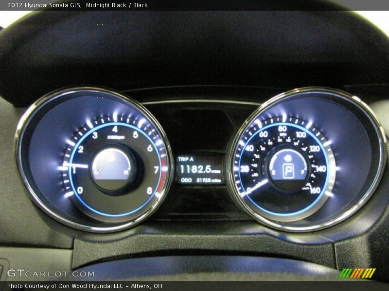 Midnight Black / Black 2012 Hyundai Sonata GLS