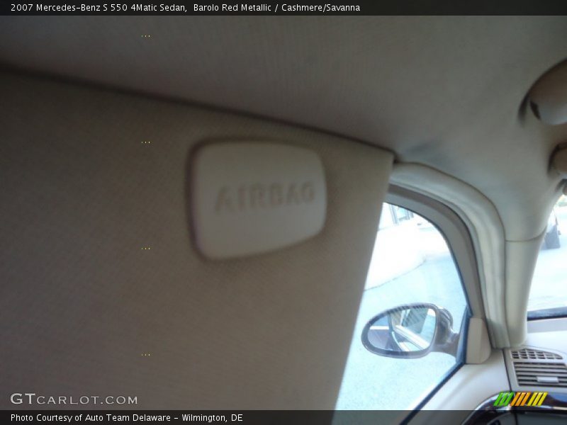 Barolo Red Metallic / Cashmere/Savanna 2007 Mercedes-Benz S 550 4Matic Sedan