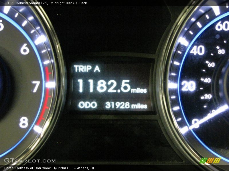 Midnight Black / Black 2012 Hyundai Sonata GLS