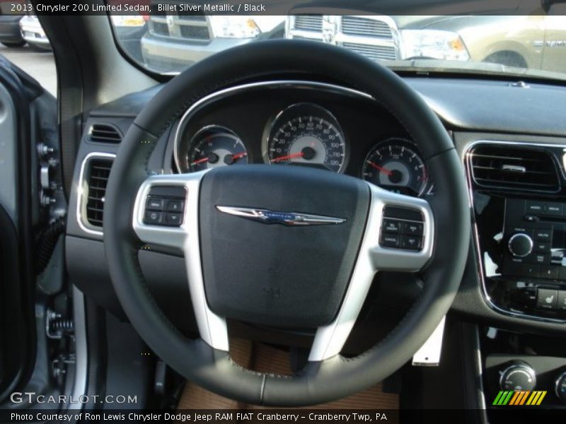 Billet Silver Metallic / Black 2013 Chrysler 200 Limited Sedan