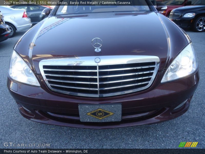 Barolo Red Metallic / Cashmere/Savanna 2007 Mercedes-Benz S 550 4Matic Sedan