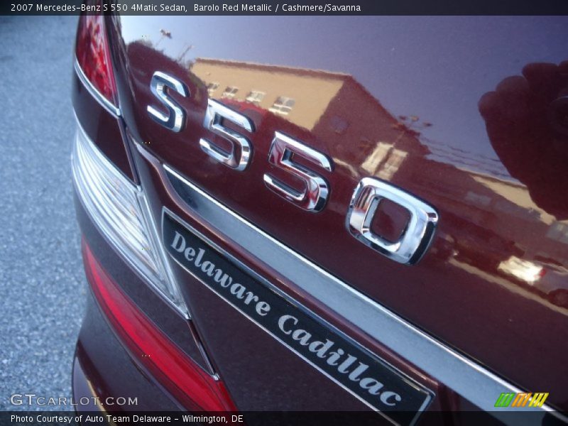 Barolo Red Metallic / Cashmere/Savanna 2007 Mercedes-Benz S 550 4Matic Sedan