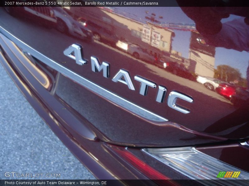 Barolo Red Metallic / Cashmere/Savanna 2007 Mercedes-Benz S 550 4Matic Sedan