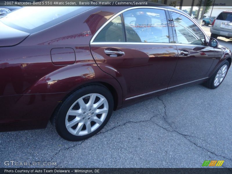 Barolo Red Metallic / Cashmere/Savanna 2007 Mercedes-Benz S 550 4Matic Sedan