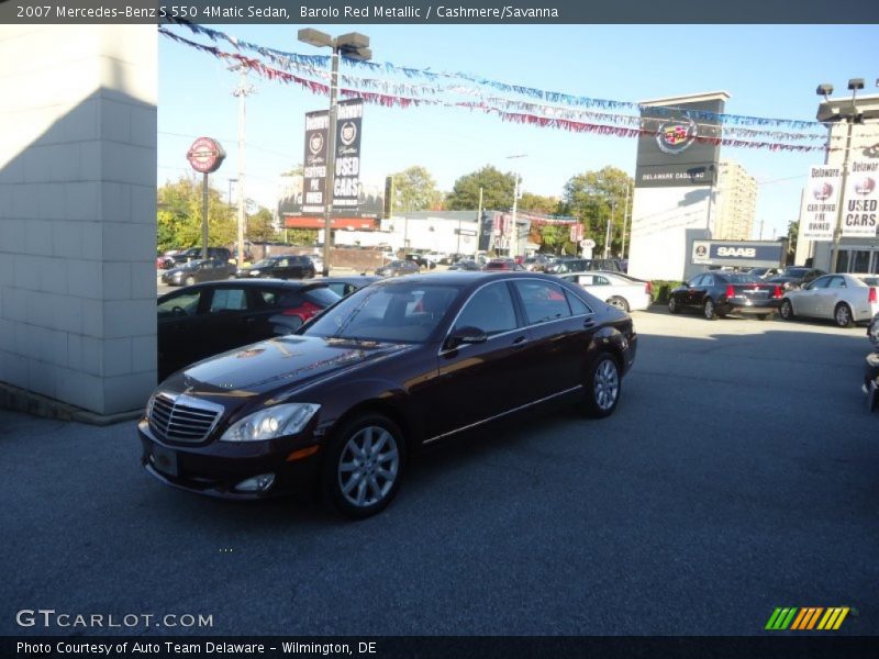 Barolo Red Metallic / Cashmere/Savanna 2007 Mercedes-Benz S 550 4Matic Sedan