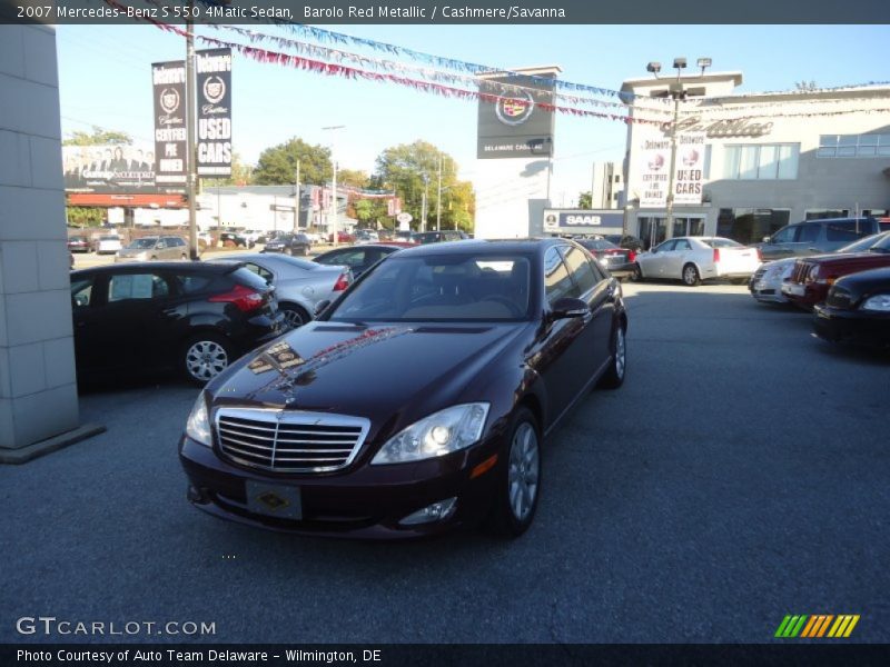 Barolo Red Metallic / Cashmere/Savanna 2007 Mercedes-Benz S 550 4Matic Sedan