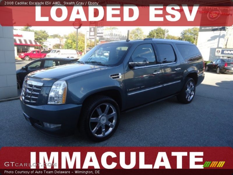 Stealth Gray / Ebony 2008 Cadillac Escalade ESV AWD