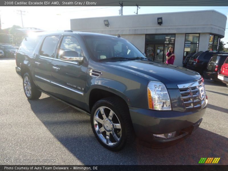 Stealth Gray / Ebony 2008 Cadillac Escalade ESV AWD