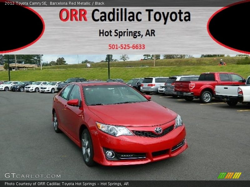 Barcelona Red Metallic / Black 2012 Toyota Camry SE