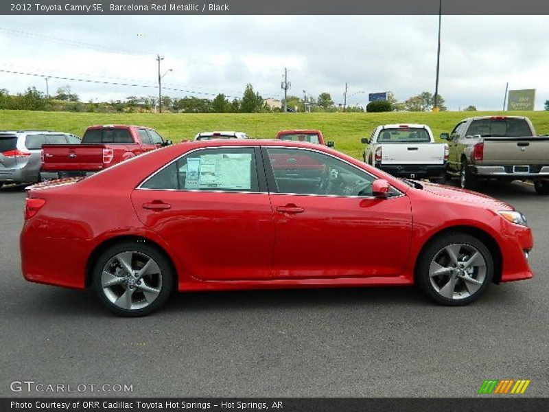 Barcelona Red Metallic / Black 2012 Toyota Camry SE