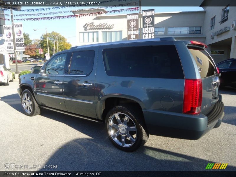 Stealth Gray / Ebony 2008 Cadillac Escalade ESV AWD