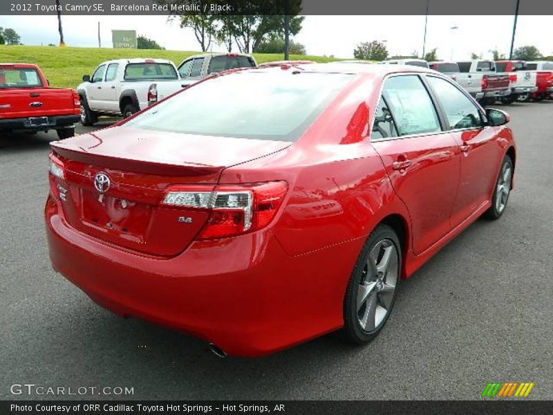 Barcelona Red Metallic / Black 2012 Toyota Camry SE