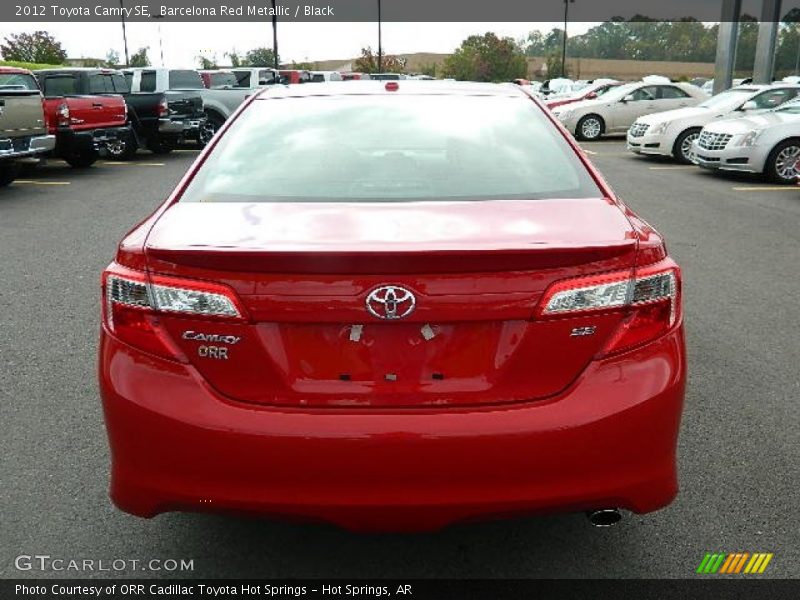 Barcelona Red Metallic / Black 2012 Toyota Camry SE