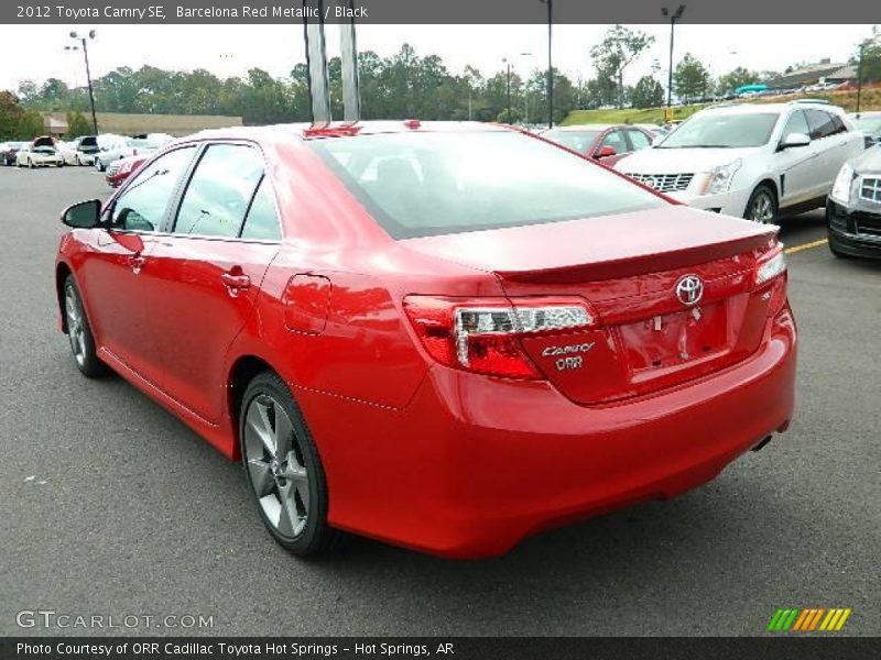 Barcelona Red Metallic / Black 2012 Toyota Camry SE