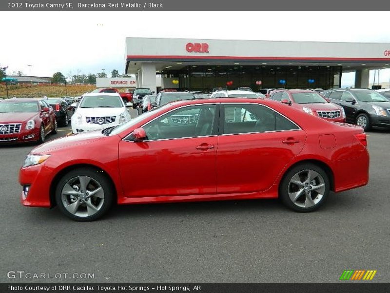 Barcelona Red Metallic / Black 2012 Toyota Camry SE